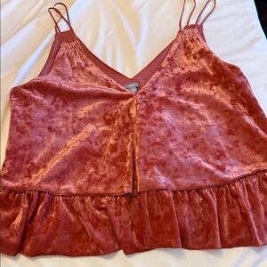 Aerie Velvet Camisole in Rich Pink